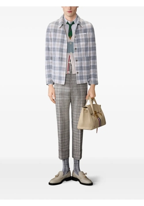 Thom Browne plaid utility jacket - White