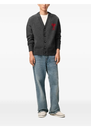 AMI Paris Ami de Coeur V-neck cardigan - Grey