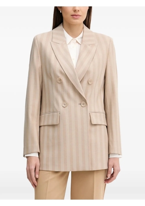 Sisley striped double-breasted blazer - Neutrals