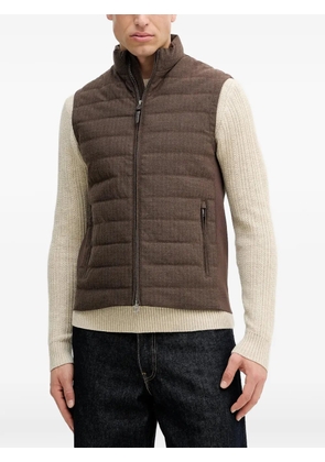 Hackett quilted zip-fastening gilet - Brown
