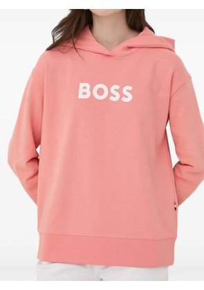 BOSS hooded long-sleeved top - Pink