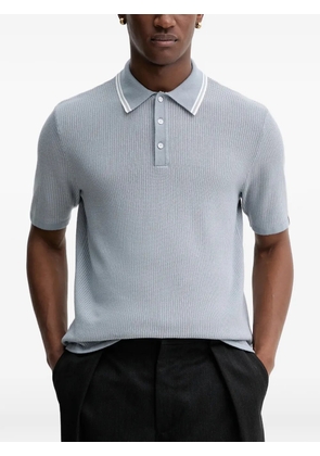 rag & bone ribbed-knit polo shirt - Blue