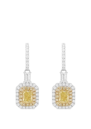 HYT Jewelry diamond drop earrings - Silver