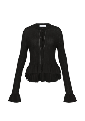 Jil Sander frill cardigan - Black