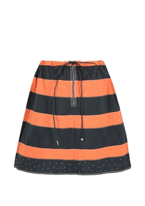 Fendi Pre-Owned striped mini skirt - Black