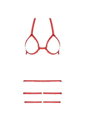 Maison Close Trompe L’œil lingerie set - Red