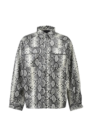 BREATH python-print pocket shirt - Grey
