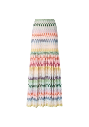 Missoni chevron-pattern maxi skirt - Neutrals