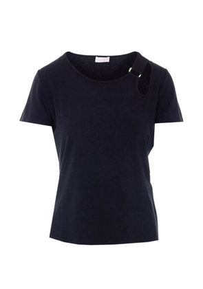 LIU JO crewneck shoulder detail T-shirt - Black