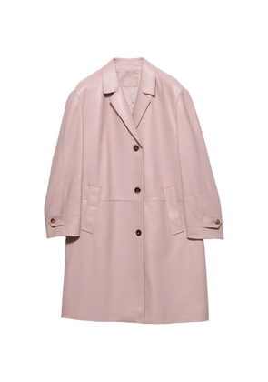 Prada nappa leather coat - Pink