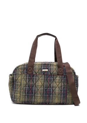Barbour Wetherham quilted tartan-pattern tote bag - Green