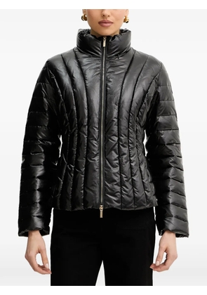 Armani Exchange funnel-neck quilted jacket - Black