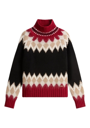 Woolrich Fair Isle patterned crew-neck sweater - Black