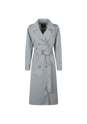 Moorer double-breasted belted coat - Blue