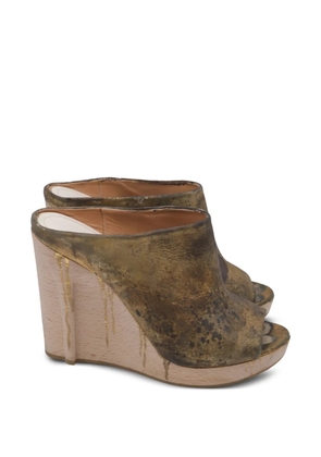 Maison Martin Margiela Pre-Owned distressed-effect leather sandals - Gold