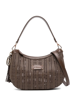 La Carrie woven tassel cross body bag - Brown