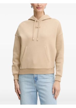 Armani Exchange logo-patch hoodie - Neutrals