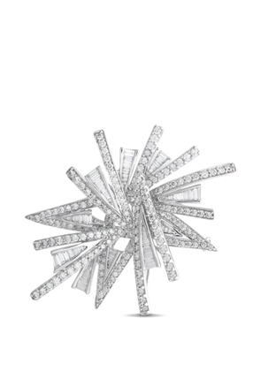 LB Exclusive diamond geometric brooch - Silver
