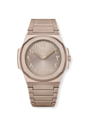 NUNCIER Guilloche Gold 38mm watch - Neutrals