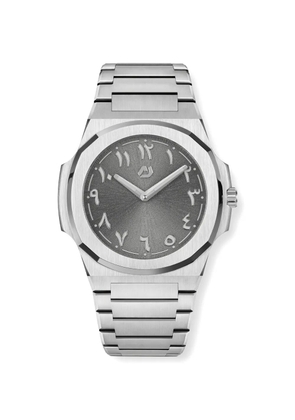 NUNCIER SandGrey stainless steel guilloche 38mm watch