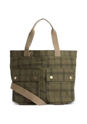 Barbour Transport tartan-checked tote bag - Green