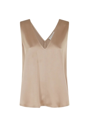 Antonelli v-neck sleeveless blouse - Neutrals