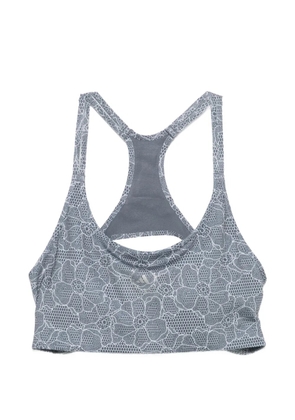 adidas by Stella McCartney T-back printed performance tank top - Grey