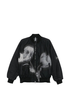 adidas by Stella McCartney x adidas x Stella McCartney floral print bomber jacket - Black