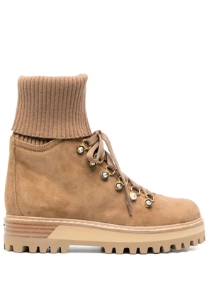 Le Silla St. Moritz suede ankle boots - Brown