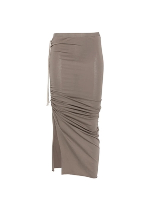 Rick Owens drawstring-fastening ruched skirt - Green