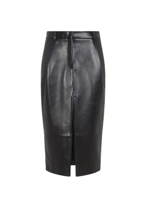 KHAITE split leather skirt - Black