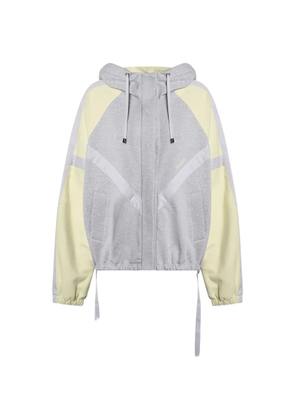 The Attico hooded colourblock bomber jacket - Grey