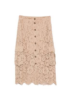 TWINSET lace-detail pocket midi skirt - Neutrals