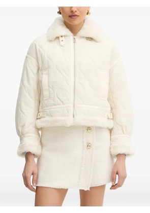 Morgan quilted collar jacket - Neutrals