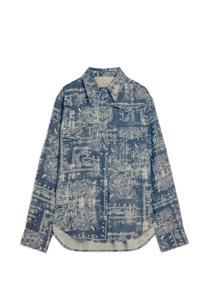 A Paper Kid buttoned paisley-print shirt - Blue