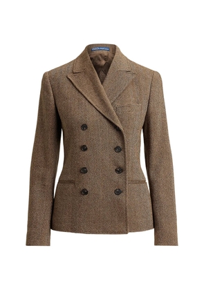 Polo Ralph Lauren herringbone double-breasted blazer - Brown