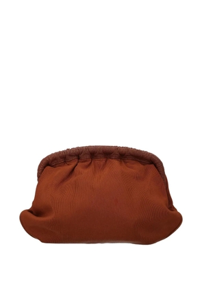 Flavio Castellani leather-trim clutch bag - Brown