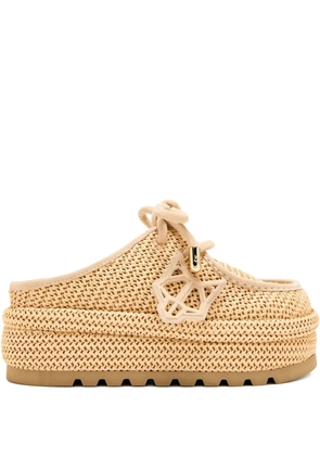 NAKED WOLFE 60mm platform mules - Neutrals