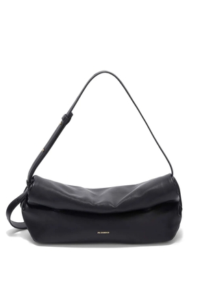 Jil Sander small Rollup leather shoulder bag - Black