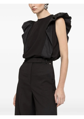 NISSA ruffled top - Black