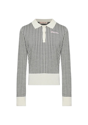 Marni patterned polo top - Neutrals