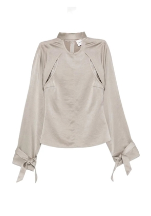 Nanushka detachable-bolero tie-detail top - Grey