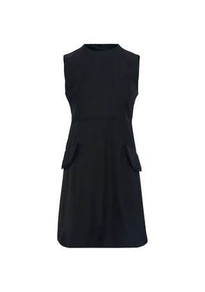 Jil Sander pocket lace-trim mini dress - Black