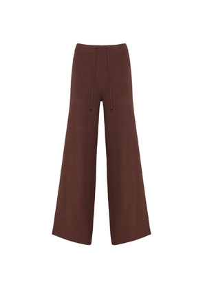 Yves Salomon knit wide-leg trousers - Brown