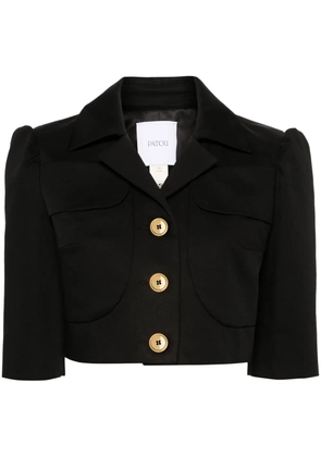 Patou single-breasted cropped blazer - Black