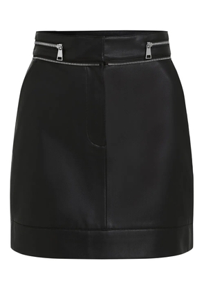 Karl Lagerfeld faux-leather zip-detail skirt - Black