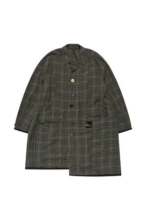 Undercover checked pocket coat - Green