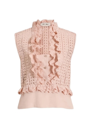 Alberta Ferretti ruffled top - Pink