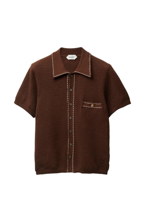 Versace cotton knit shirt - Brown