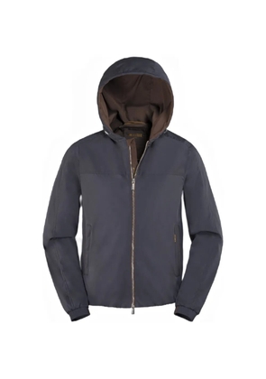 Moorer Albori-Tj hooded zip-fastening jacket - Blue